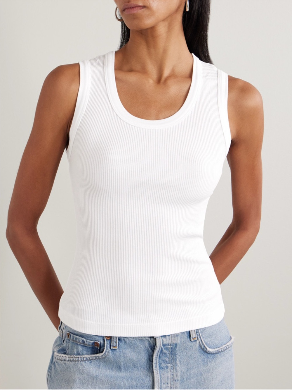 Agolde Poppy Tank in White, M